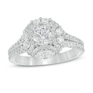 Vintage-style 1.12 CT Round Cut Diamond Ring Stunning Diamond Engagement Ring Gorgeous Ring Antique Curve Diamond Channel Ring Cocktail Ring