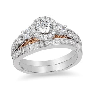 Enchanted Disney Jasmine 1/2 CT Diamond Three Stone Engagement Ring Attractive Diamond Wedding Ring Luxurious Bridal Ring Set Gorgeous Rings