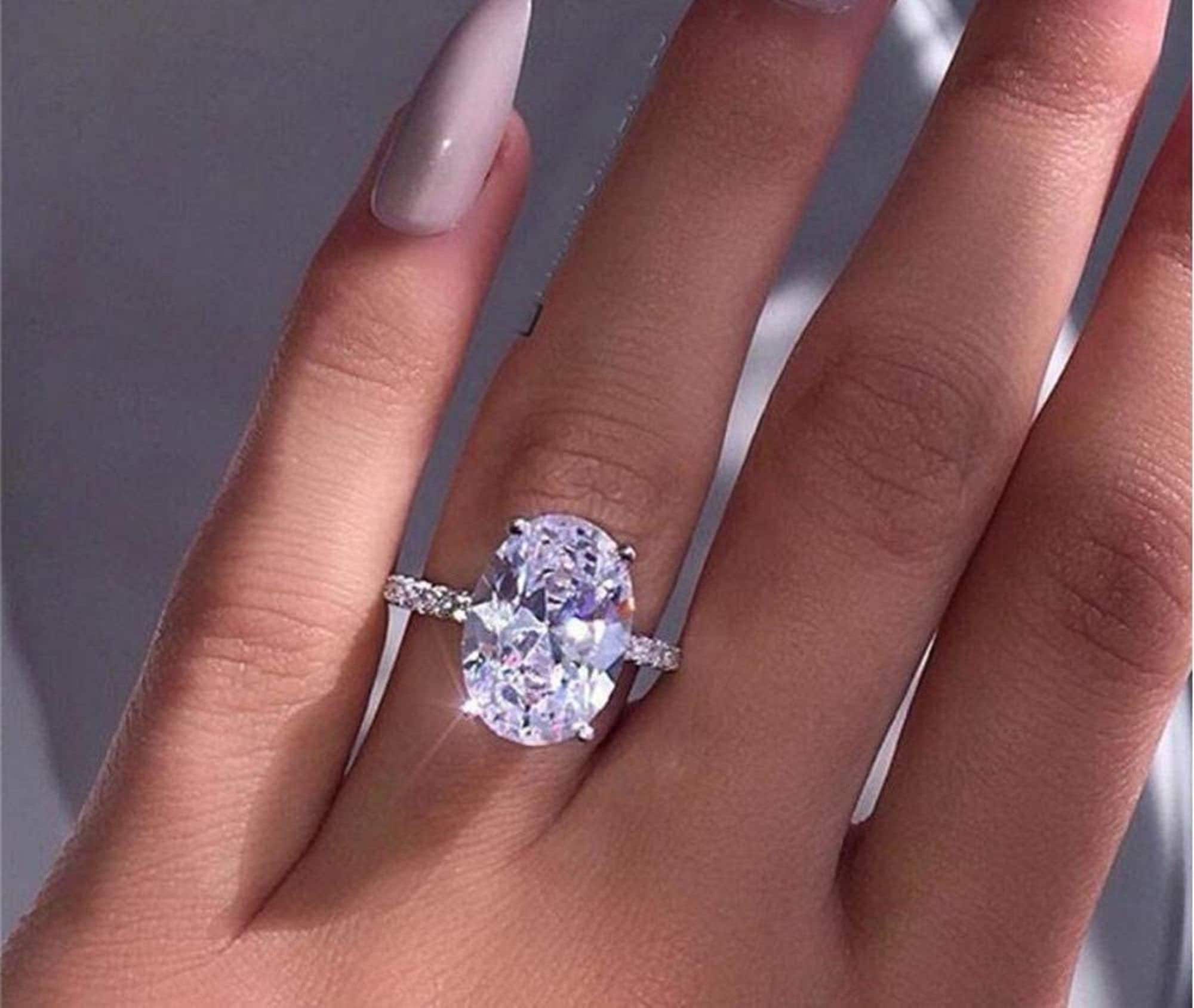 Kim Kardashian CT Diamond Engagement Ring in Sterling Silver