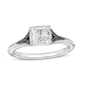 Vera Wang Love Collection Limited Edition 3/4 CT Princess-Cut Diamond Ring in 14K White Gold Solitaire Petite Engagement Ring Propose Ring