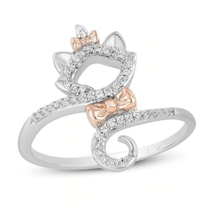 Enchanted Disney Treasures "Cheshire Cat" The Aristocats Diamond Ring in Sterling Silver Remarkable Ring Fascinating Ring Magnificent Ring