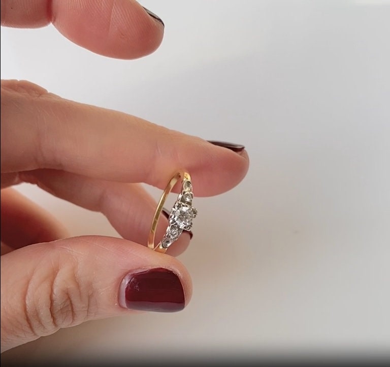 1920s Art Deco Old Mine Cut Diamond Engagement Ring Edwardian Ring Vintage-style Propose Ring Estate Diamond Art Deco Jewelry Victorian Ring