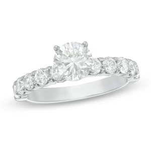 Remarkable 1/2 Ct Round Cut Diamond Moissanite Ring Antique Channel Set Engagement Rings For Women Fascinating Diamond Ring Shimmering Ring