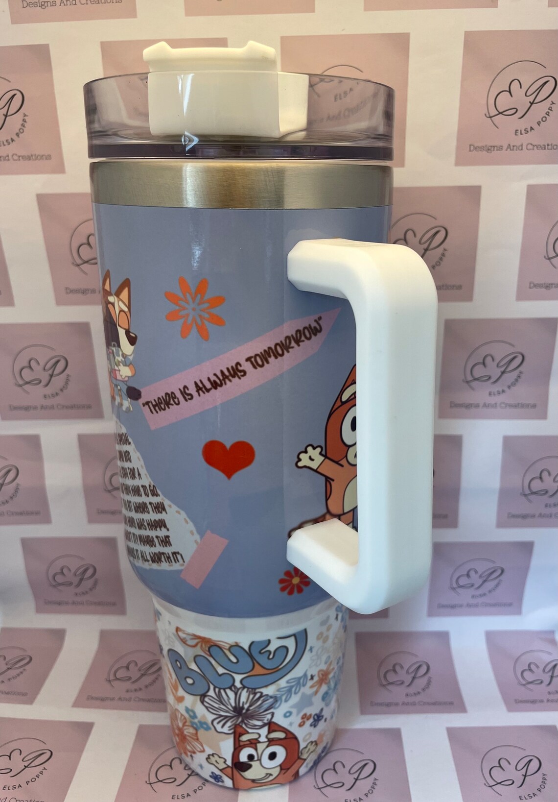 BLUEY INSPIRED Chilli Quotes 40oz Quencher Stanley Dupe Tumbler Vacuum
