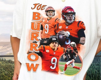 Vintage Joe Burrow Shirt - Classic 90s Graphic Tee for Football Fans - Unisex Sweatshirt, Hoodie - Retro Bootleg Design, Perfect Gift