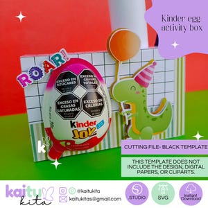 scatola di attività kinder Egg/file digitale in formato SVG e studio/modello digitale cameo e cricut