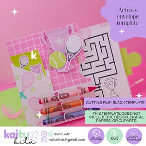 Aktivitätsumschlagvorlage/ Vorlage Digital Cameo & Cricut /Schnittdatei SVG und Studio