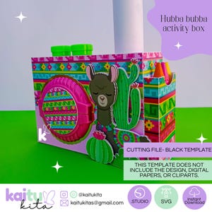 Hubba Bubba Activity Box/Coloring Activity Box/Cameo and Cricut Cut File/Svg and Studio Digital File