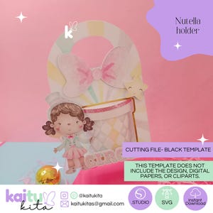 nutella holder / template digital cameo and cricut/ cut file svg and studio