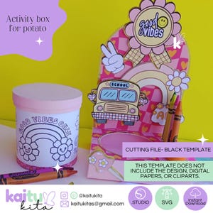 Aktivitätsbox für Kartoffeln, Kartoffeln und Farben/Kartoffel-Malbox/Vorlage Digital Cameo & Cricut/Schnittdatei SVG und Studio