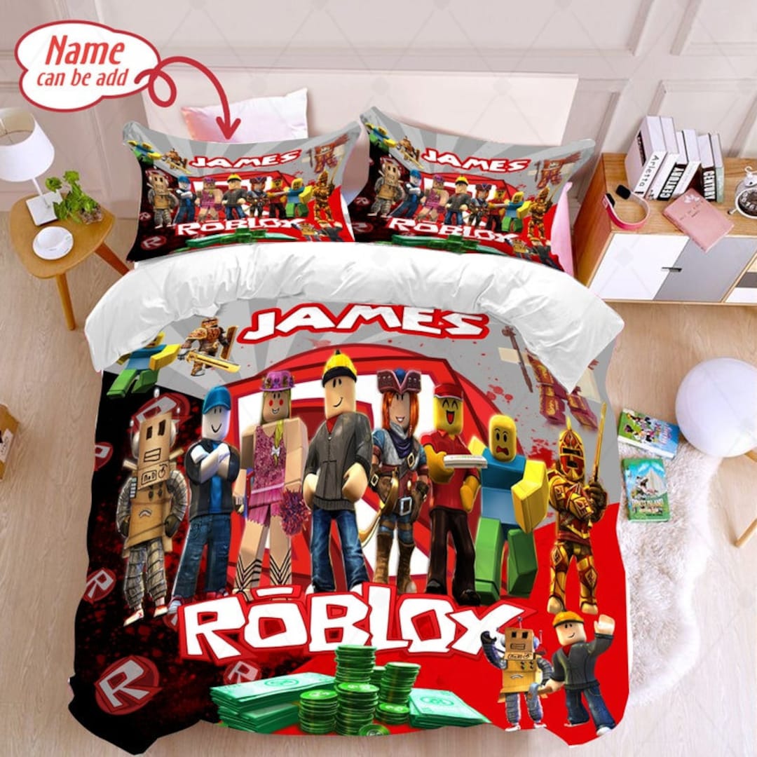 Personalized Roblox Bedding Set Roblox Gamer Quilt Blanket Etsy Australia
