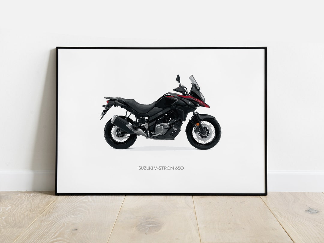 SUZUKI VSTROM 650 Poster Digital Motorcycle Illustration Wall Art Printable Moto Art Etsy Canada