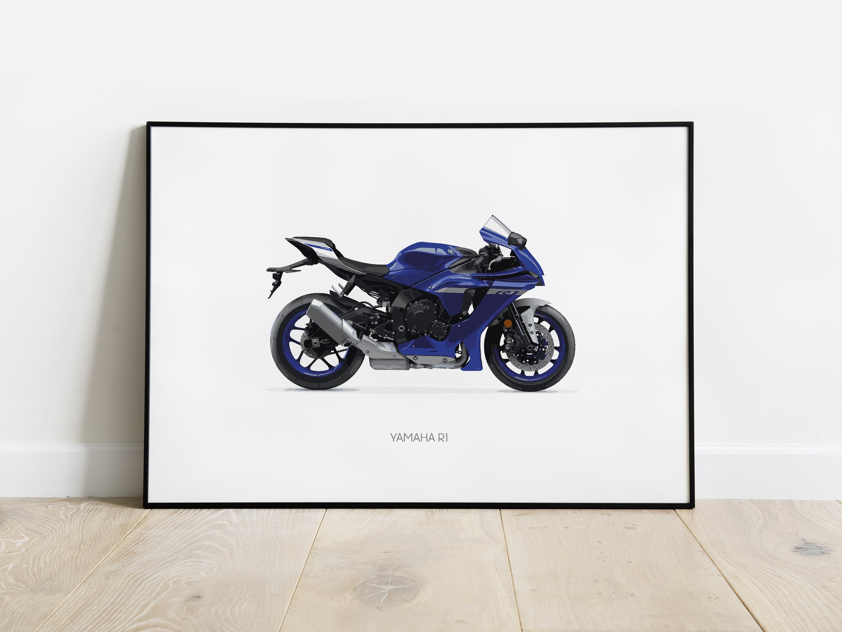 Yamaha YZF R1 motorcycle Block Giant Wall Art Poster
