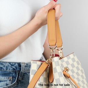 Bandoulière en cuir de vachette, bandoulière et poignée supérieure, bandoulière de rechange pour sacs de créateur, pour Noe, Neo Noé, styles Epi, marron, noir