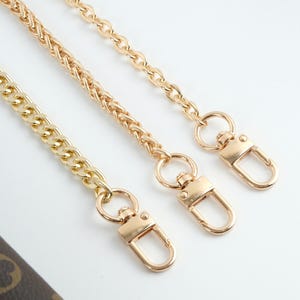 Correa de cadena para bolso de mujer, dorada y plateada, de lujo, para bolso de mano, bandolera, cadena ovalada, cadena para billetera.