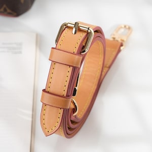 Vachetta Leather Crossbody Strap, Genuine Leather, Strap Replace Noe BB Petit Noe Graceful MM Replacement Strap, Adjustable Leather Strap