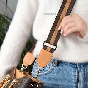 Bandoulière marron réglable, bandoulière confortable, bandoulière de rechange pour sacs à main, cabas, cartables, cuir de vachette