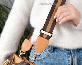 Verstelbare bruine tasriem, comfortabele crossbody, schoudervervanging voor handtassen, bakken, boekentassen, vachetta-leer