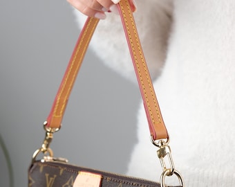 Leather Bag Handle, Top Handle Strap, Slim Shoulder Bag Strap, Purse Handle Replacement, Vachetta Leather, Honey, Brown, Natural, Bag Strap