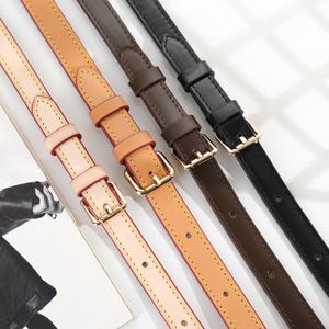 Crossbody Bag Strap, Vachetta Leather Bag Strap, Compatible With Speedy 20, 25, 30, 35, Alma Pm, Graceful Pm MM in Monogram and Azur print image 19