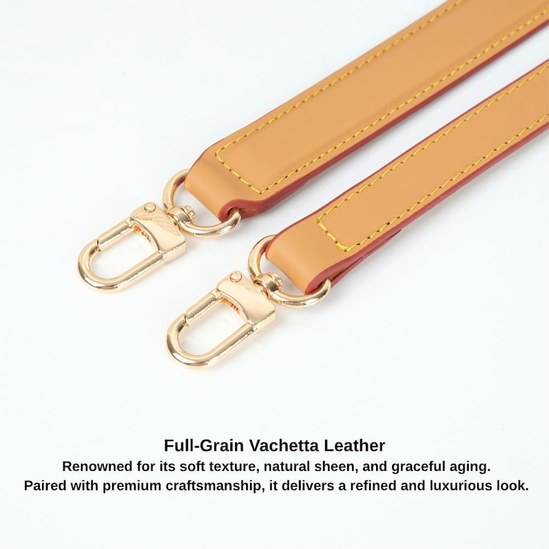 Vachetta Leather Bag Strap, Shoulder Strap & Top Handle, Replacement Strap for Designer Bags, Fits Noe, Neo Noé, Epi Styles, Brown, Black image 12