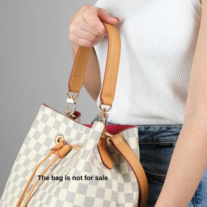 Vachetta Leather Bag Strap, Shoulder Strap & Top Handle, Replacement Strap for Designer Bags, Fits Noe, Neo Noé, Epi Styles, Brown, Black image 11