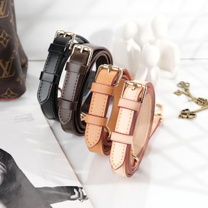Crossbody Bag Strap, Vachetta Leather Bag Strap, Compatible With Speedy 20, 25, 30, 35, Alma Pm, Graceful Pm MM in Monogram and Azur print image 20
