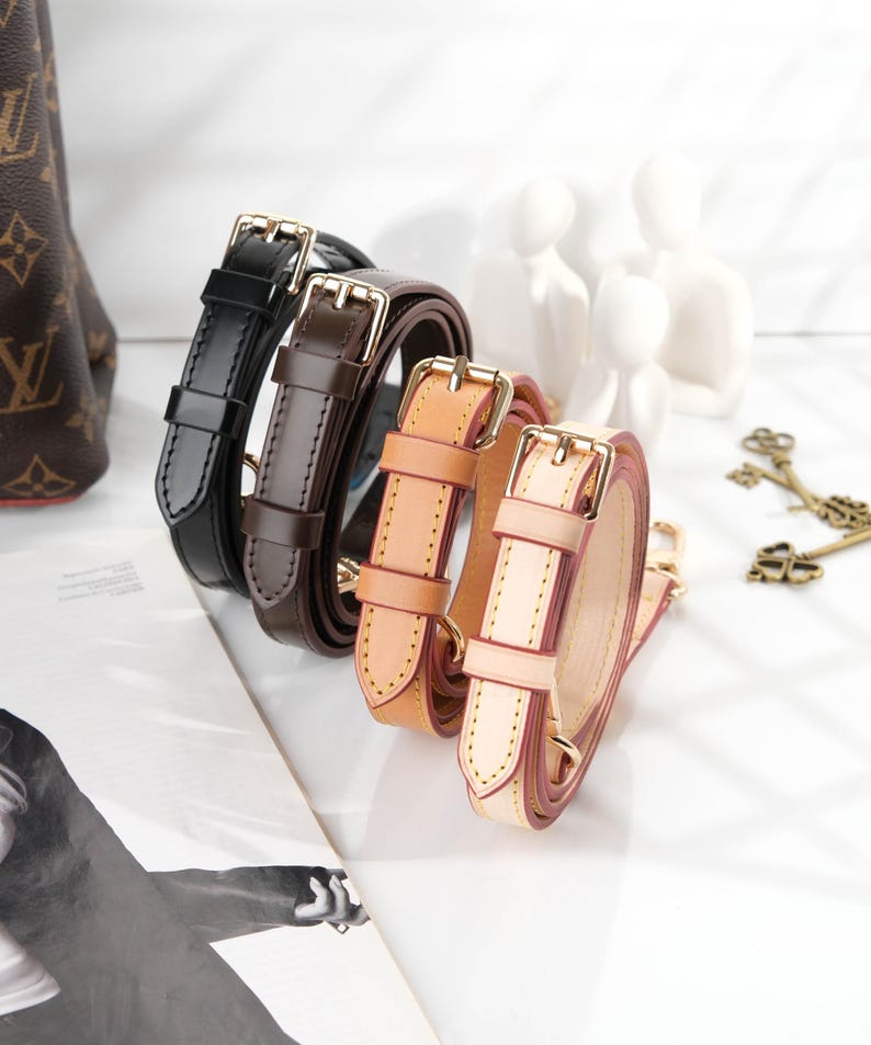 Crossbody Bag Strap, Vachetta Leather Bag Strap, Compatible With Speedy 20, 25, 30, 35, Alma Pm, Graceful Pm MM in Monogram and Azur print image 20