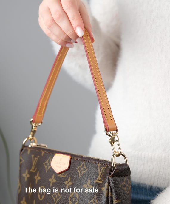 Leather Bag Handle, Top Handle Strap, Slim Shoulder Bag Strap, Purse Handle Replacement, Vachetta Leather, Honey, Brown, Natural, Bag Strap