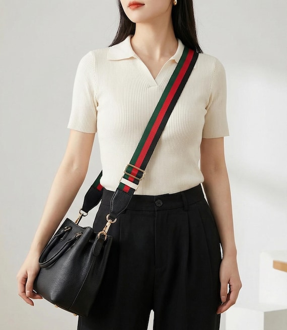 Crossbody Bag Strap, Green, Red, Black, Handbag Strap  display picture 1
