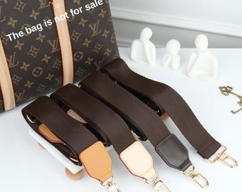 Adjustable Brown Leather Crossbody Strap with Gold Hardware – Wide Replacement Purse Strap for Handbags, Totes, Shoulder Bags, Gifts