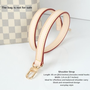 Vachetta Leather Bag Strap, Shoulder Strap & Top Handle, Replacement Strap for Designer Bags, Fits Noe, Neo Noé, Epi Styles, Brown, Black image 17