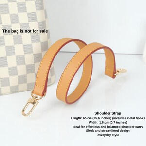 Vachetta Leather Bag Strap, Shoulder Strap & Top Handle, Replacement Strap for Designer Bags, Fits Noe, Neo Noé, Epi Styles, Brown, Black image 9