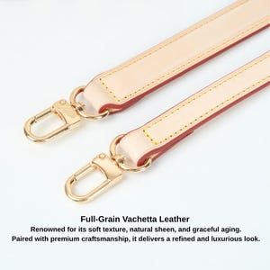 Vachetta Leather Bag Strap, Shoulder Strap & Top Handle, Replacement Strap for Designer Bags, Fits Noe, Neo Noé, Epi Styles, Brown, Black image 15