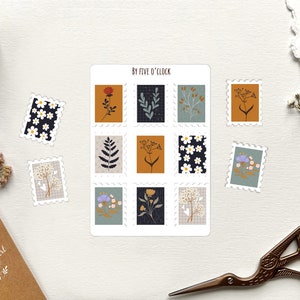 Sellos adhesivos decorativos / Pegatinas de sellos postales / Pegatinas para diario / Pegatinas para planificador