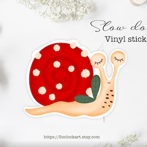 Sticker ralentisseur - Adorable sticker escargot pour ordinateur portable | Sticker vinyle escargot | Amateurs d'escargots | Sticker en vinyle Amoureux de l'automne
