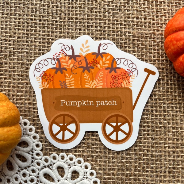 Pumpkin vinyl sticker | cute vinyl stickers | Autumn vinyl sticker