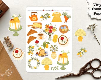 Lemon Stories Vinyl Sticker Sheet | Planner Journal Stickers