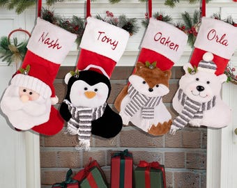 Personalized Family Christmas Stockings, Personalized Knit Stockings, Xmas Family Gifts, Holiday Decor, Personalized Christmas Sockings