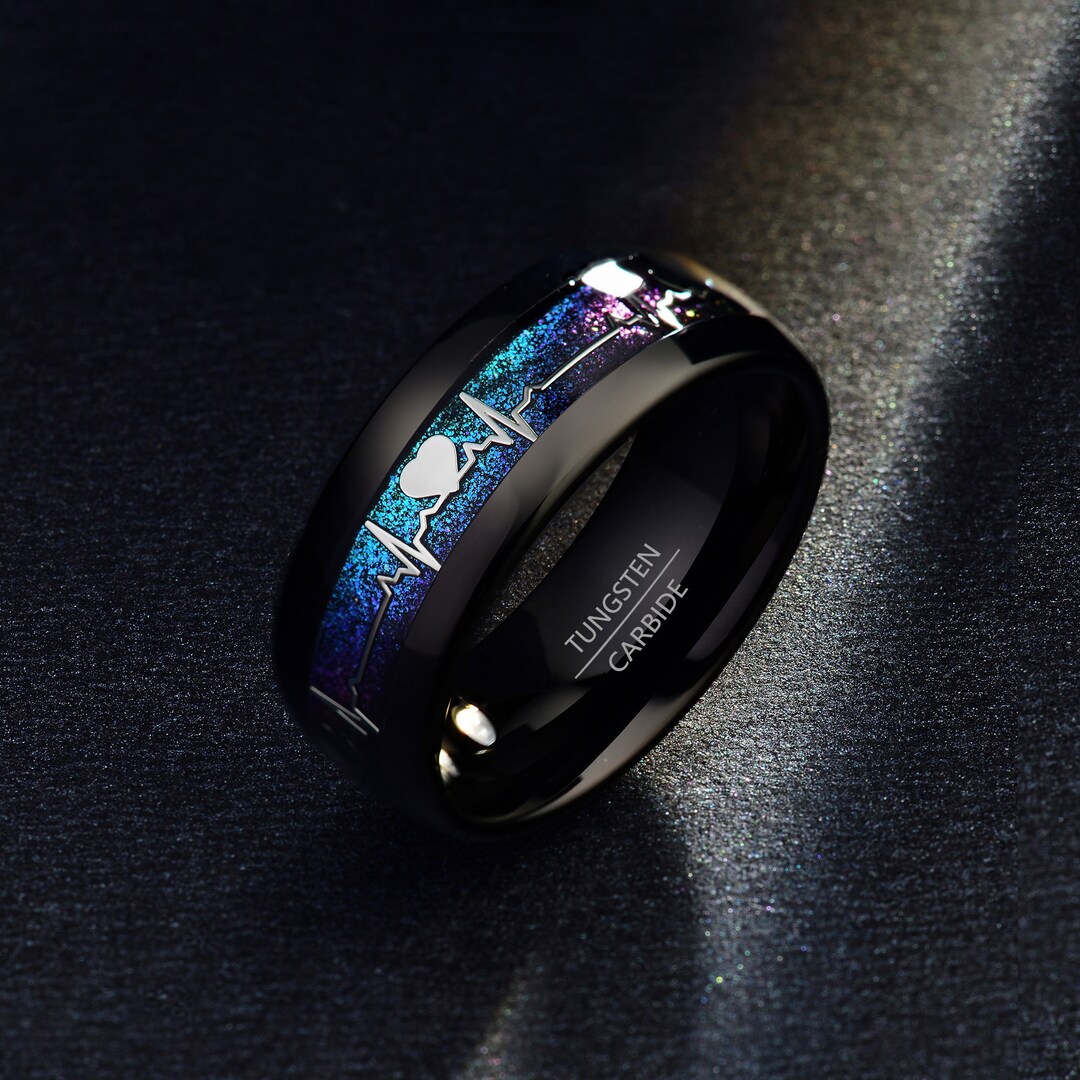 ZHENYANGli Couple Matching Rings For Man Woman Custom Adjustable Sun Moon Ring Set Angel Devil Dragon Open Promise Boyfriend Girlfriend S