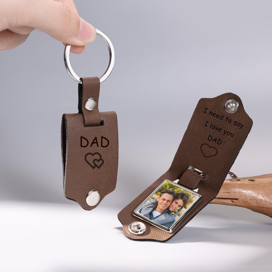 Personalized Leather Keychain With Photo for Men,engraved Key Chain ...