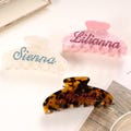 Personalized Name Hair Claw,Elegant Hair Clip,Wedding Hairpiece for Bridesmaids,Bridesmaid Gift,Gift for Her,Anniversary Gift,Mother's Day