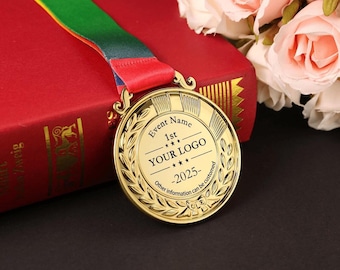 Médailles personnalisées, médaille personnalisée avec message/logo