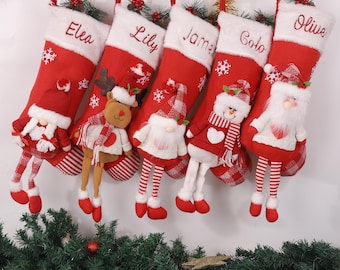 2025 Embroidered Christmas Stocking,Personalized Family Christmas Stocking,Knitted Stockings With Name,Christmas Stocking,Holiday Decor Gift