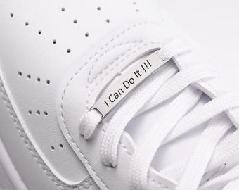 Personalized Metal Shoe Lace Tags: Running Gift (Sold in Pairs)