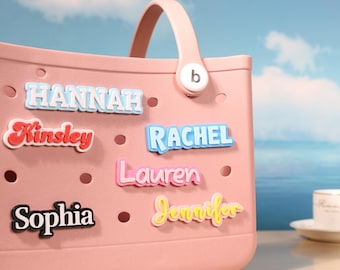 Customizable Bogg Bag Name Tag Charm: Personalized Beach Bag Accessory