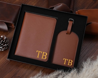 Personalized Passport Cover|Custom RFIDLuggage Tag|Leather Passport Holder|Travel Gift|Bridesmaid Gift|Holiday Gift|Groomsmen gift|Bachlor