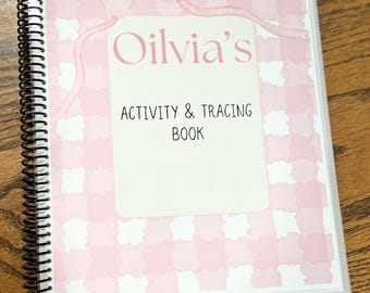 Custom Preschool Tracing Book - Preschool Prep Reusable Laminated Activity for Kids