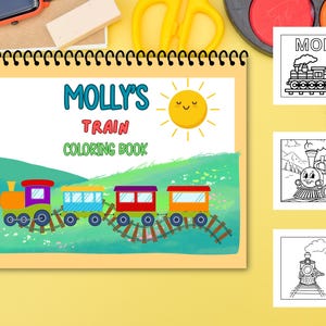 Personalized Train Coloring Book: Kids&#39; Activity Book