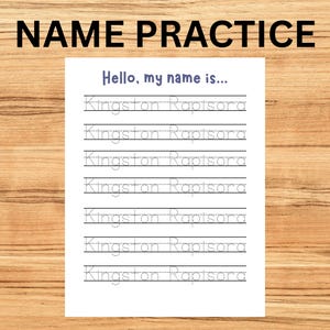 Personalized Activity and Tracing Book for Preschoolers Laminated Reusable image 5